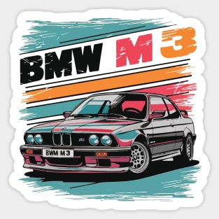 BMW M3 E30 Vintage Car Sticker